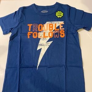 BOYS BLUE GRAPHIC TEE